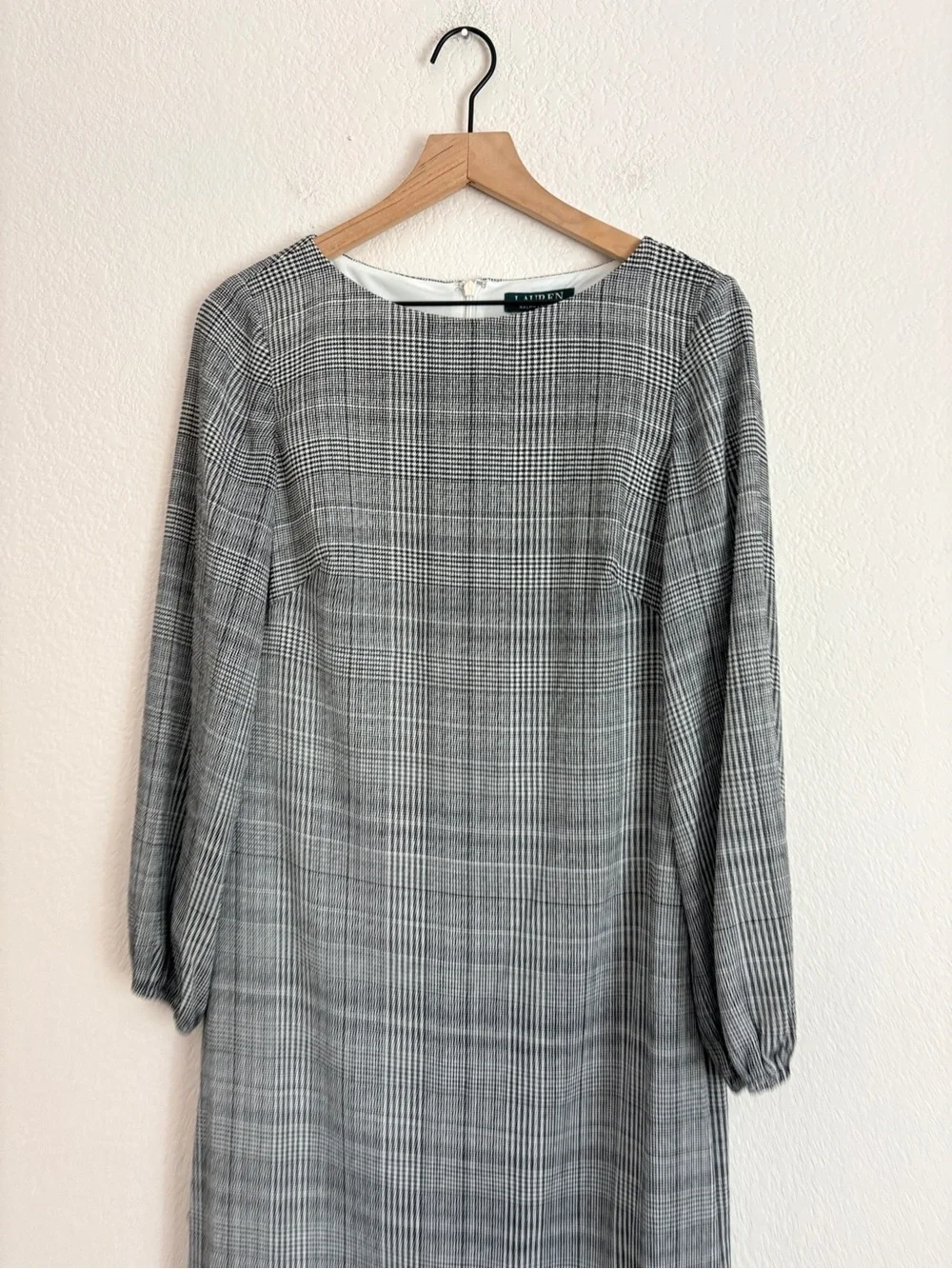 Ralph Lauren Grey Plaid Shift Dress - Picture 10 of 11